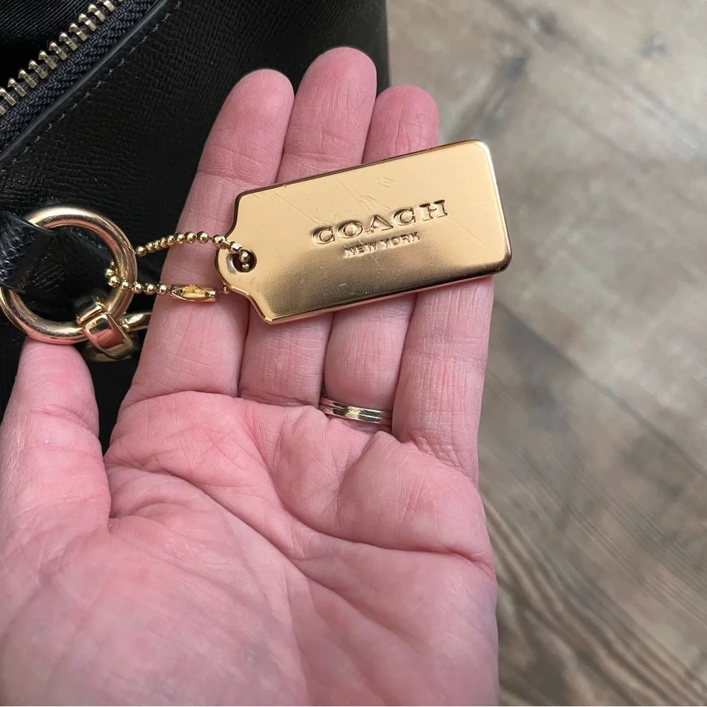 Coach Black Pebbled Leather Ava Tote Bag EUC - Picture 10 of 15